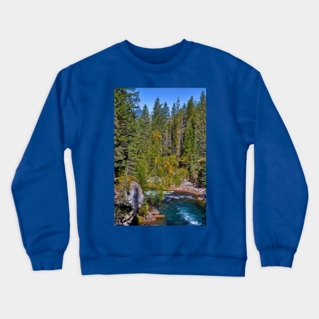 Canada. Canadian Rockies. Jasper National Park. Maligne Canyon. Crewneck Sweatshirt by vadim19